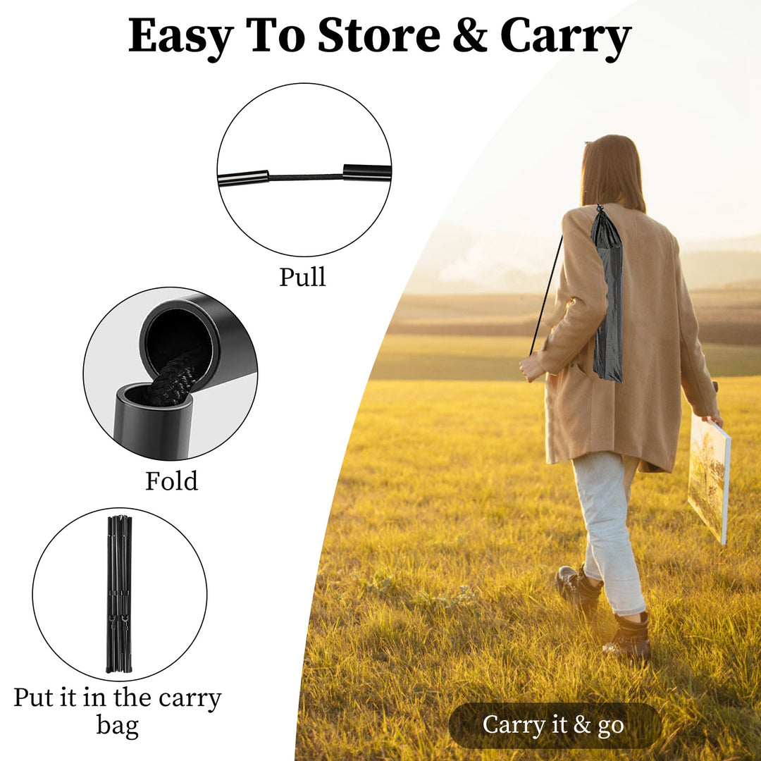 2 Pack Art Easel Stand 61in Collapsible A Frame Tripod Easel Iron Alloy. Comes with 2 Carry Bags