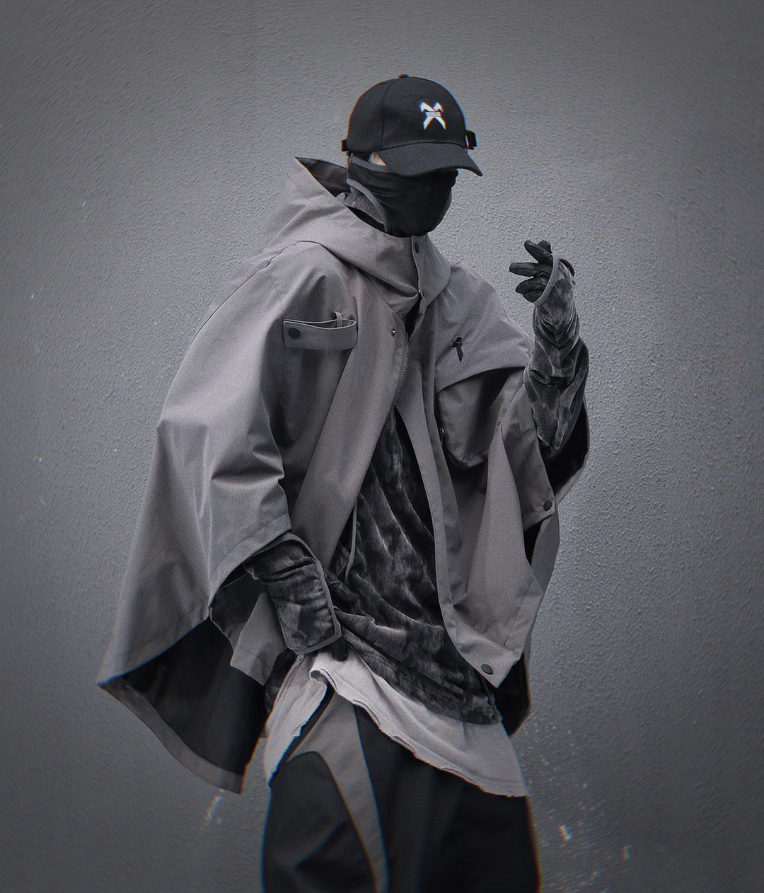 HiJ40 Grey I-Tech Poncho
