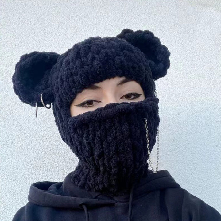Ninja Bear Knitted Hat