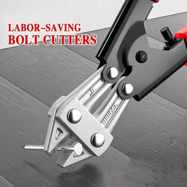 Heavy-duty 8-inch Multi-purpose Wire Cutters, Labor-saving Bolt Cutters With Olecranon Scissors, Chain Pliers, Steel Construction, Polished And Painted Surfaces For Fencing, Construction An