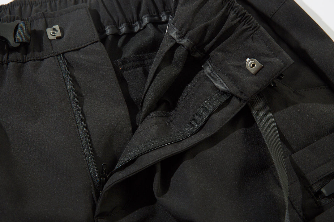IBP442 Matte Black Cargo Joggers