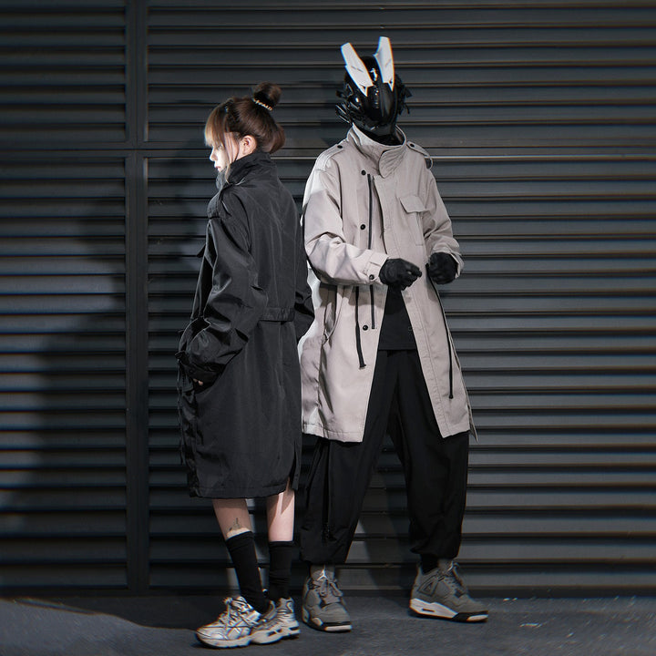 HiJ38 I-Tech Anorak Trench Coat