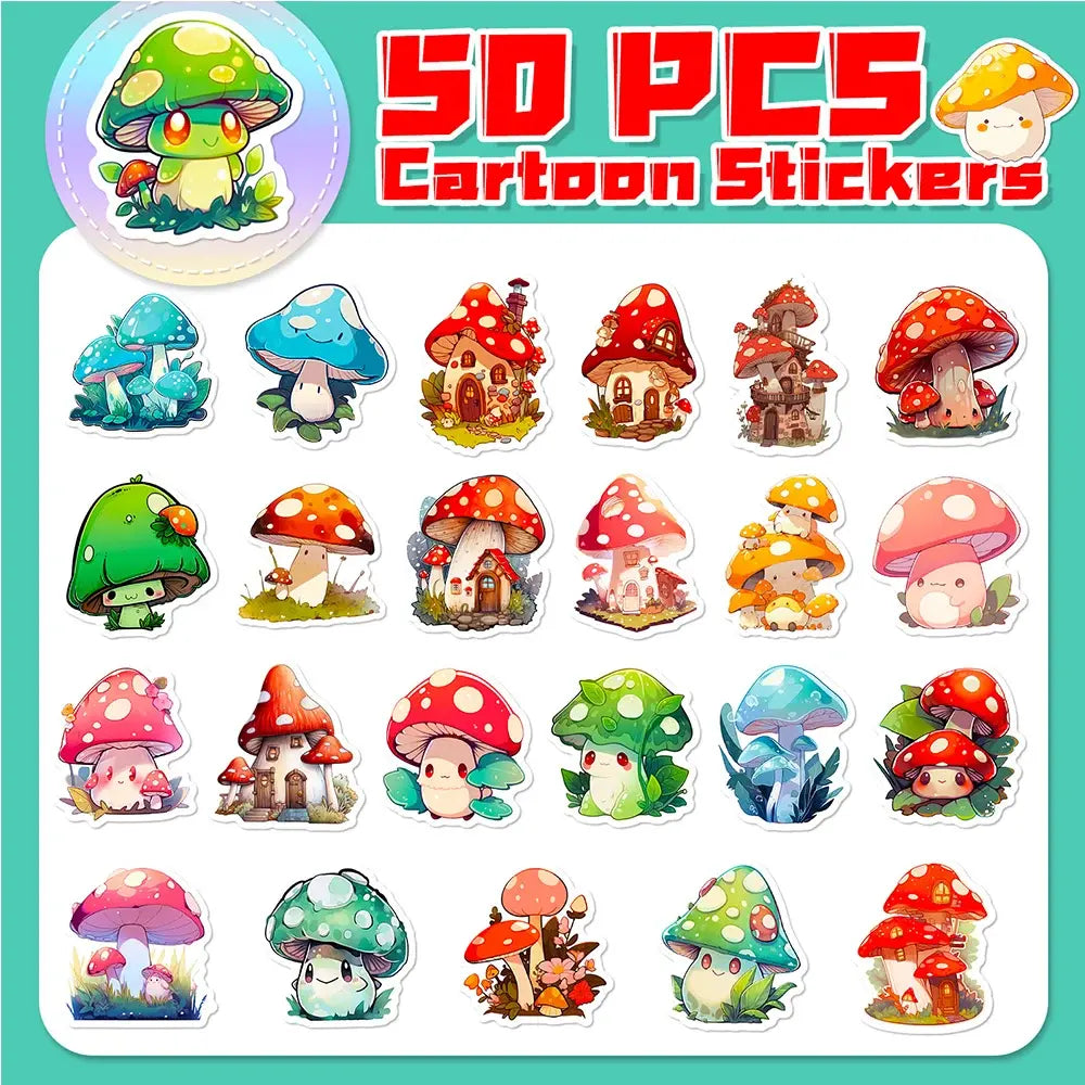 Kawaii Mushroom Stickers