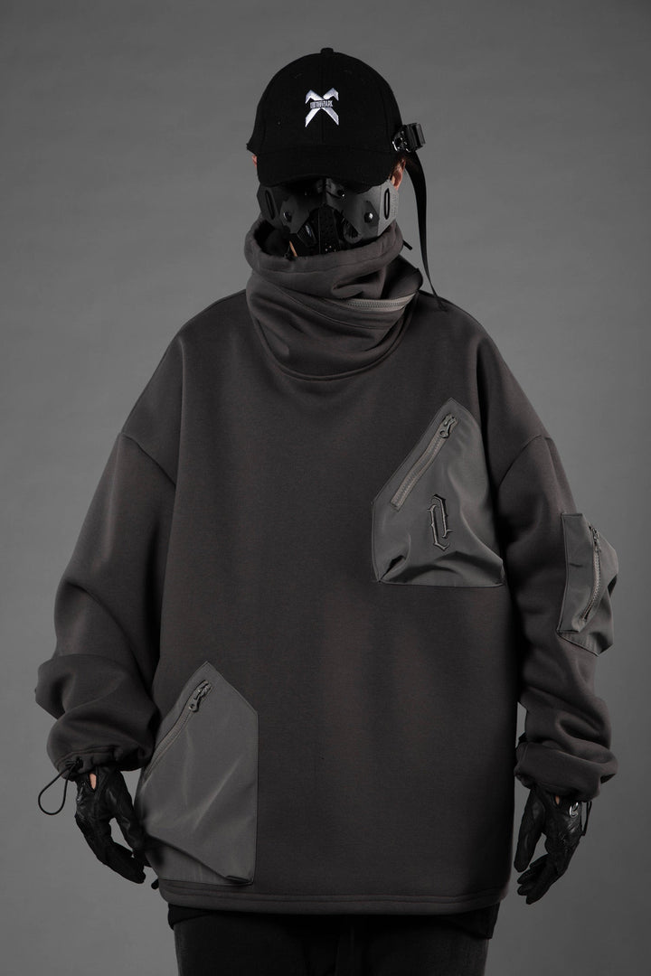 HiH33 Grey Utility Hoodie