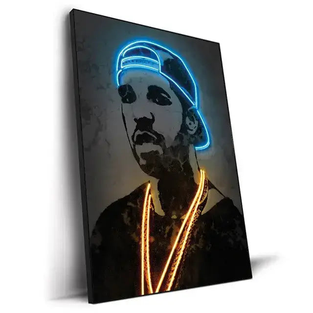 Neon Roots - Hip Hop and Rock Wall Art