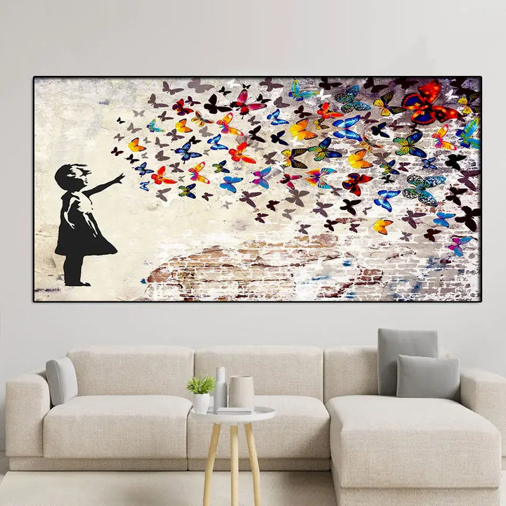 Banksy - Butterfly Gallery Canvas Print