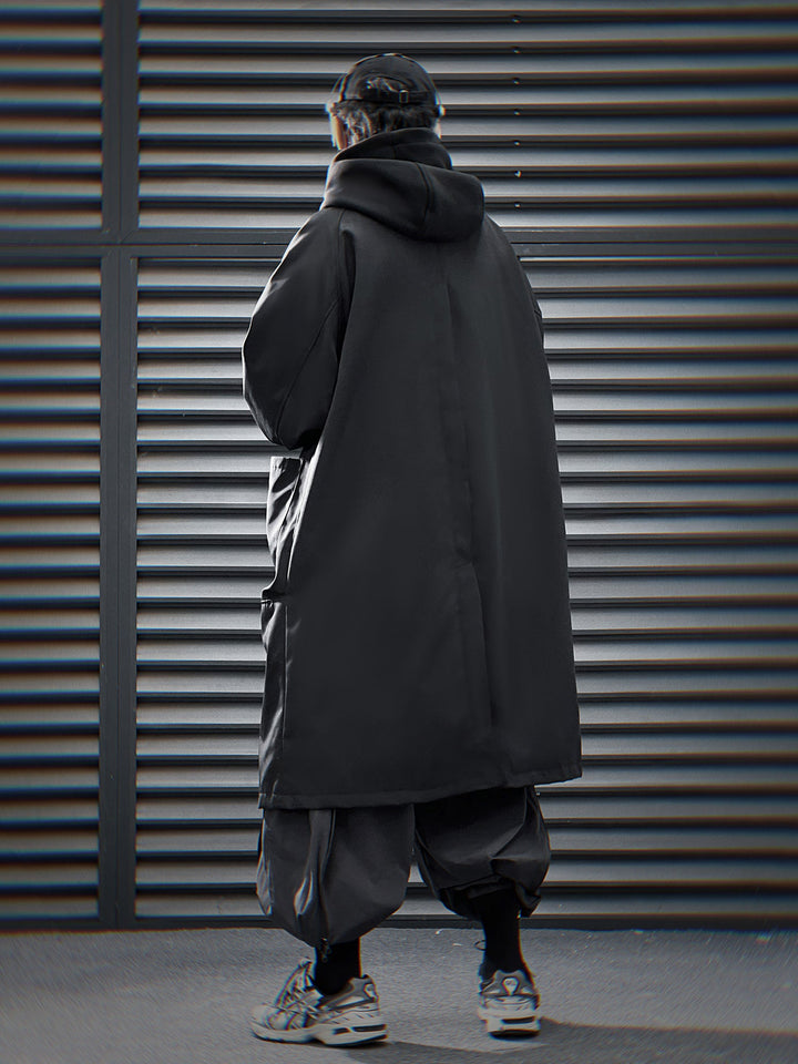 HiJ36 Black Urban Trench Coat