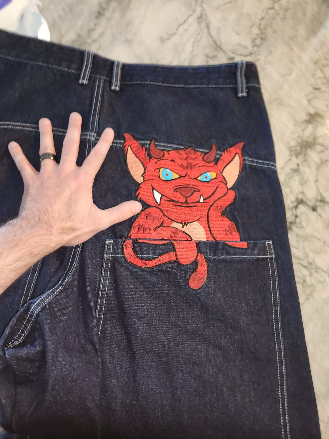 McGoodStore JNCO-like Baggy Flared Denim Jeans / Pants Get your hands on these incredibly crafted, baggy pants that will become your go-to pocket companion. Pre-order pricing no longer available. Regular orders delayed to Tuesday, September 3rd, 2024. $67