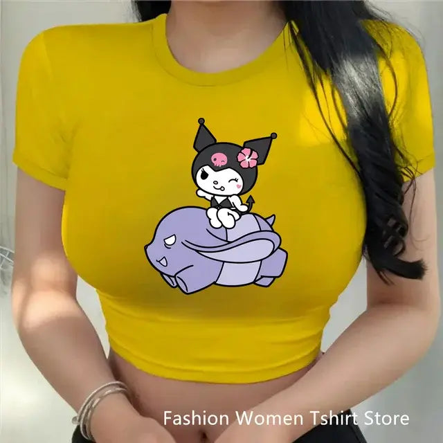 Women's Kuromi Crop Top T-Shirt