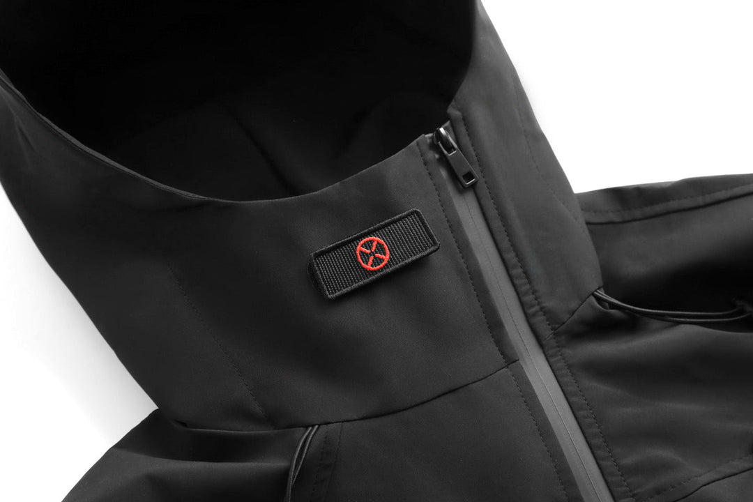 IBJ514 Black Techwear Functional Jacket