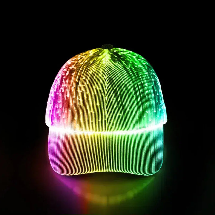 Multi Function LED Fiber Optic Cap, Neon, Nightclub, Grand Event, Concert, Shining Hat, Festival Party Supplies, Seven Color NOTE:Due to the different display and different light,the picture may not reflect the actual color of the item.Thanks for your und