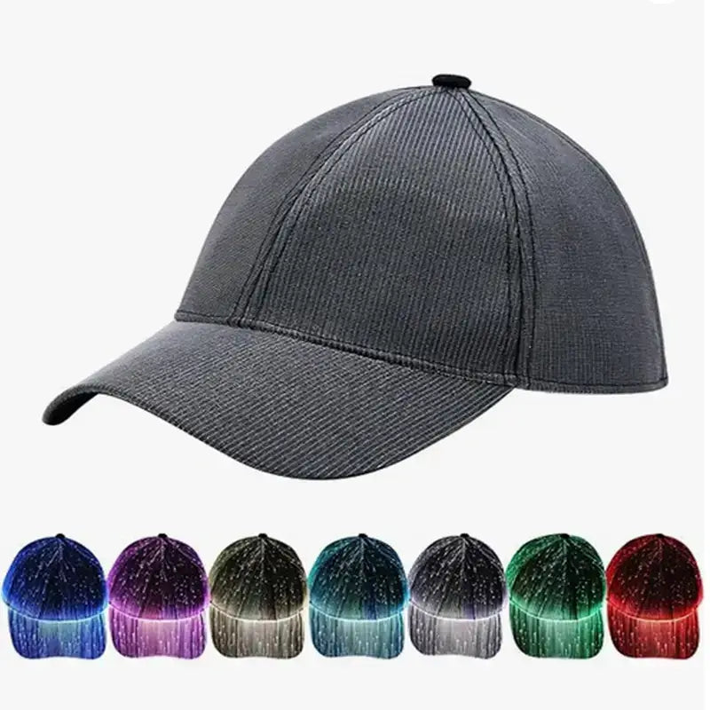 Multi Function LED Fiber Optic Cap, Neon, Nightclub, Grand Event, Concert, Shining Hat, Festival Party Supplies, Seven Color NOTE:Due to the different display and different light,the picture may not reflect the actual color of the item.Thanks for your und