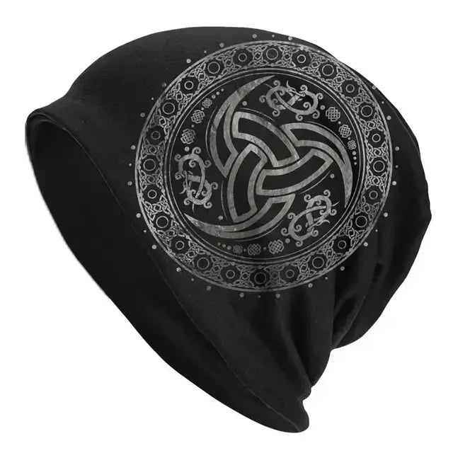 Celtic Beanie Hats Men Women's Thin Hat Tree Of With Triquetra Cap Street Skullies Beanie