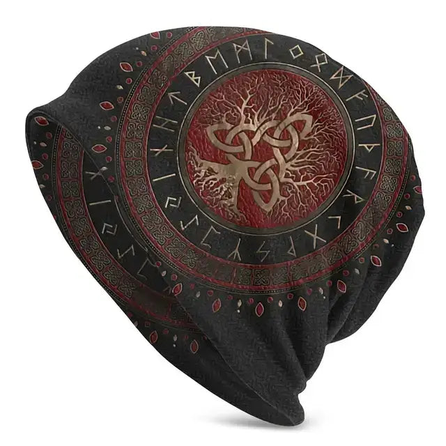 Celtic Beanie Hats Men Women's Thin Hat Tree Of With Triquetra Cap Street Skullies Beanie