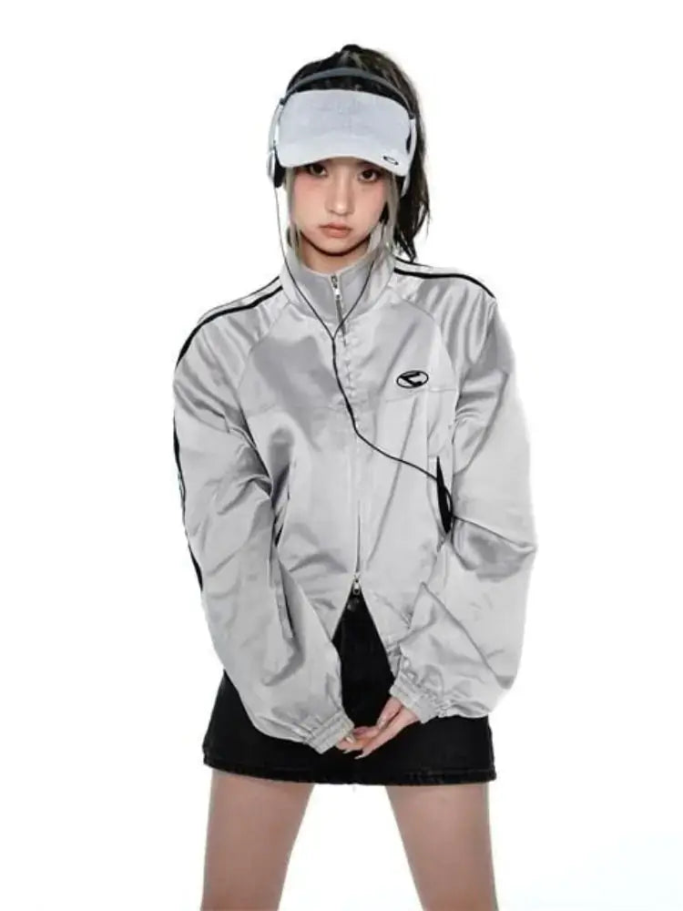 Women's Reflective Hip-Hop Zipper Jacket