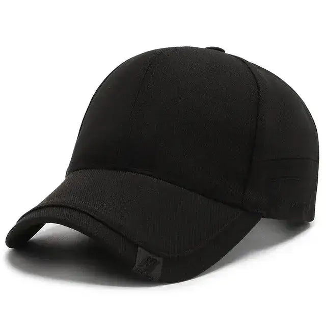 High Quality Men Solid Cotton Baseball Cap Luxury Fashion Black Outdoor Sports Peaked Hat Bone Sunshade Gorras Trucker Hats Kpop