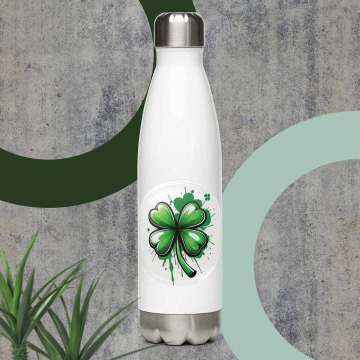 Stainless steel L-U-C-K-Y water bottle