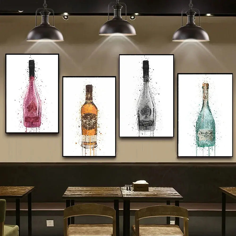 Abstract Alcohol Wall Art