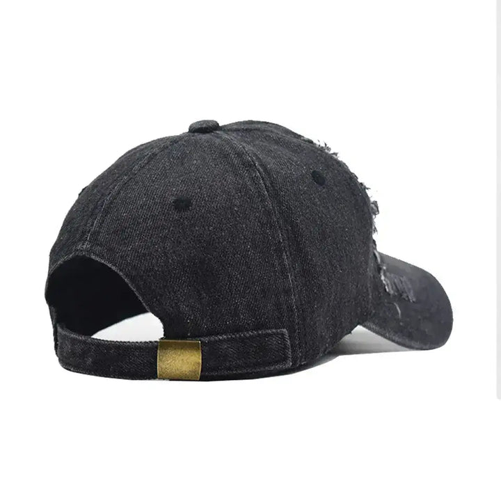 Shredded Black or Blue Denim Baseball Hat For Men Women Snapback hats Casual Hip Hop Casquette Cap