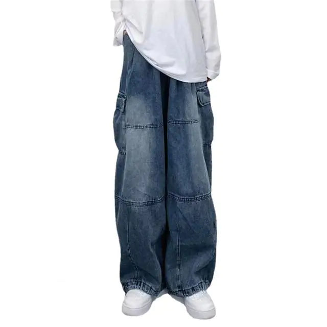 90's Baggy Cargo Jeans High Waisted