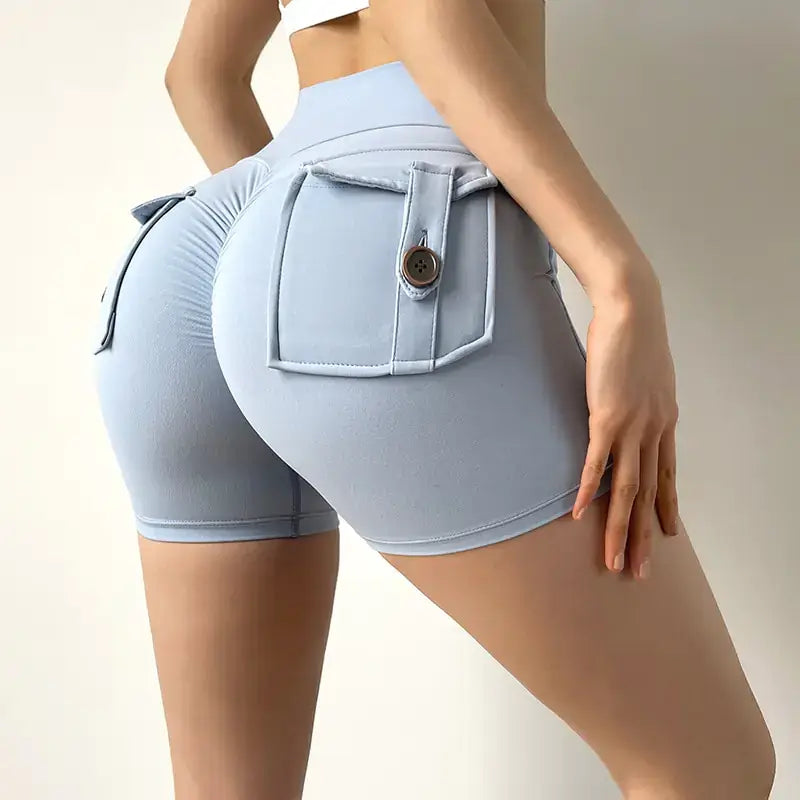 Stretchy High Waist Workout Push Up Shorts